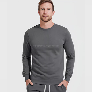 Fleece Crew Sudadera Hombre Básico Cuello Redondo Fleece Sudadera Fleece Crew Sudadera Pullover Jumper - Product Image 6