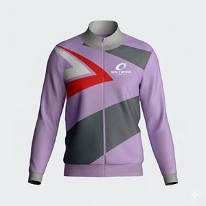 Veste streetwear pour homme en toile enduite, col montant, coupe-vent, fermeture éclair, plusieurs poches, logo personnalisé, utilisation en extérieur en hiver - Product Image 2