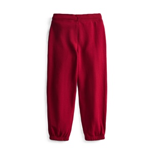 Pantalon de jogging long à cordon de serrage, taille élastique, poches, mi-lourd, décontracté, couleur unie, en tissu tricoté mélange de coton - Product Image 2