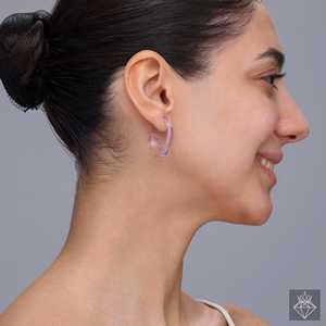 Boucles d'oreilles demi-créoles scintillantes Combo Boucles d'oreilles PRAO à la mode - Product Image 3