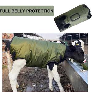 Customizable Fully <b>Wrapped</b> Windproof Calf Blanket Waterproof Thickened Fleece Livestock Jacket Full Belly Neck Protection - Product Image 3