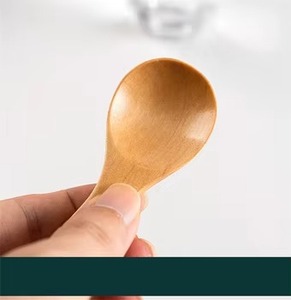Petite cuillère en bois écologique de conception coréenne, manche court, mini-cuillère à condiments, cuillère en bois naturel pour thé, miel, café, REHMAN CRAFT - Product Image 5