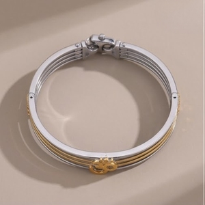 925 <b>Silver</b> Om <b>Bracelet</b> for Women Adjustable Dual Tone Spiritual <b>Bracelet</b> Designer Religious Jewelry Gift Item - Product Image 2