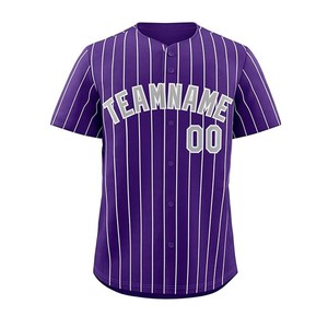 ชื่อทีมพร้อมลายปักชุดกีฬา เสื้อเบสบอลดีไซน์สปอร์ต, เสื้อเบสบอลลายทางรุ่นใหม่ล่าสุดขายส่ง - Product Image 1