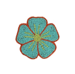 Patch brodé fait main en perles de coton en forme de cœur unique pour sac à dos, style western tendance - Product Image 3