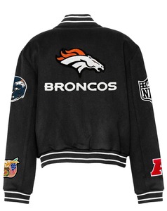 เสื้อแจ็คเก็ตวูลวาร์ซิตี้สีดำของทีมเดนเวอร์บรองโกส์ - Product Image 2