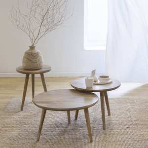 Mesa de centro apilable de madera de mango Vandana Aston Astra - Product Image 1