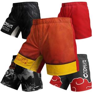 Pantalones cortos MMA para hombre, con estampado, cintura elástica, para entrenamiento en gimnasio, kickboxing, ligeros, de secado rápido, coloridos, para artes marciales mixtas. - Product Image 4