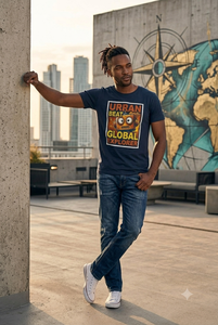 Urban <b>Beat</b> Global Explorer Men's Navy Blue Short Sleeve <b>T</b>-<b>Shirt</b> Cartoon Robot Print Casual O-Neck Regular Fit 100% Cotton - Product Image 4