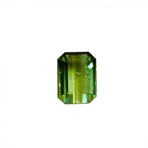 Zehra Gems Bijoux Pierre précieuse naturelle tourmaline bio-verte 3,65 carats 9,2x7,3x5,7mm taille émeraude, pierre libre avec jeu de couleurs, provenant d'Afrique - Product Image 5