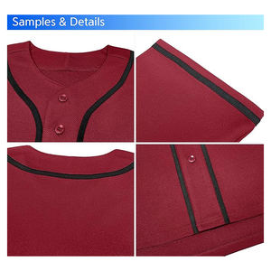 Camisetas de Béisbol Transpirables para Equipos, Poliéster Premium con Propiedades de Absorción de Humedad, Cierre de Botones en la Parte Delantera, Paneles Ventilados en la Parte Trasera - Product Image 4