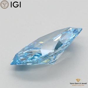 Diamante Cultivado en Laboratorio con Certificado IGI de 1.00 Quilates, Corte Marquesa, Color Azul Intenso, Claridad VS1, para Anillo de Compromiso - Product Image 5