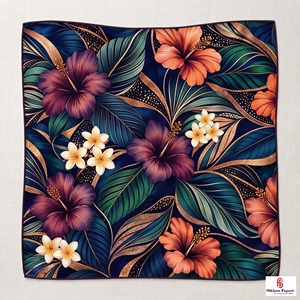 ผ้าพันคอพิมพ์ลายดิจิทัลตามสั่ง ผ้าเนื้อน้ำหนักเบา บริการรับผลิตแบรนด์ส่วนตัว คุณภาพสูง ผู้ผลิตสิ่งทอแบบ OEM ผู้เชี่ยวชาญด้านผ้าสั่งทำจากบาหลี - Product Image 4