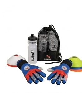 Nouveauté 2026 Gants de gardien de but professionnels SUBHAY en néoprène bleu et latex gris, paume en latex haute adhérence, logo personnalisé - Product Image 5
