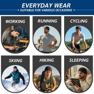 Casquette de cyclisme unisexe personnalisée avec broderie 3D et impression numérique, motif crâne, pour l'hiver - Product Image 6