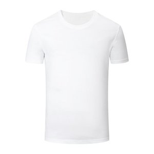 เสื้อยืดคอกว้างทรงวี แขนสั้น ผ้าฝ้าย 100% ทรงปกติ สีพื้น สีขาว สำหรับผู้ชายและผู้หญิง - Product Image 2
