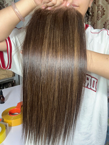 Peluca de Encaje Frontal Completo, Larga, Marrón Oscuro, Cabello Remy Vietnamita, Doble Trama, Tamaño Promedio, HD - Product Image 2
