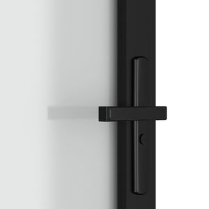 ประตูกระจกสีดำด้านและแผ่นอลูมิเนียม32.7 "x79.3" ประตูภายใน - Product Image 5