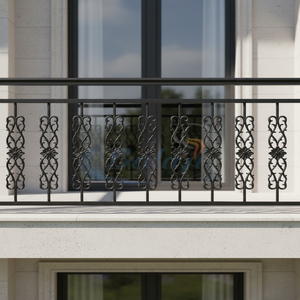 Grille en fonte d'aluminium BM-35 pour usage domestique, finition polie, anti-rouille, design moderne sans cadre, pour balcon et fenêtre, 5 pièces, fabrication OEM - Product Image 1