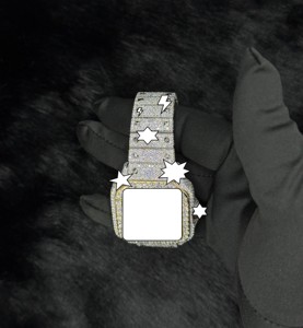 Montre entièrement sertie de diamants en moissanite en acier inoxydable, montre automatique mécanique pour homme et femme - Product Image 5