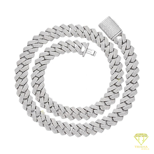 Luxury Lab Grown Diamond Curb Link <b>Chain</b> Necklace Fully Iced Hip Hop Jewelry for <b>Men</b> Women Wholesale Designer Fashion - Product Image 5