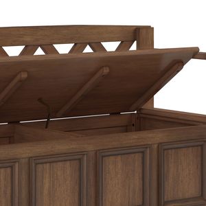 Amherst Rustic Natural Aged Brown <b>Entryway</b> Storage <b>Bench</b> - Product Image 3