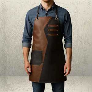 Tablier en cuir véritable avec boucles antiques, protection anti-odeur, style décontracté, matériau de qualité professionnelle pour artisans LPN-0293 - Product Image 1