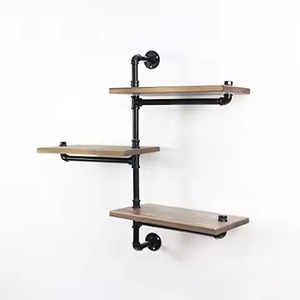 Luxury Wooden Floating <b>Shelf</b> Set <b>Wall</b> Mounted Rectangle Shape Three Layer Storage Rack for Living Room Home Decoration - Product Image 4