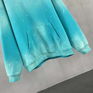 Sweat à capuche surdimensionné personnalisé gris vintage imprimé en molleton 100 % coton épais pour homme, effet délavé soleil, 450 g/m², délavé à l'acide et vieilli - Product Image 5