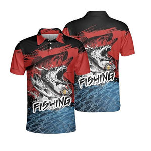Camiseta de Pesca de Nuevo Diseño, Ligera, con Logotipo Personalizado, Cómoda, de Secado Rápido, 100% Poliéster, UPF 50 - Product Image 4