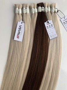 Precio al por mayor Extensiones de cabello a granel Cabello virgen vietnamita Double Drown 100 gramos Colores claros 22 pulgadas - Product Image 4