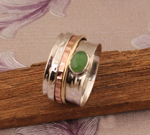Natural Green <b>Jade</b> Band <b>Ring</b> 925 Sterling Silver Handmade Gemstone Jewelry Wholesale Genuine Nephrite <b>Jade</b> Silver <b>Ring</b> for Women - Product Image 6