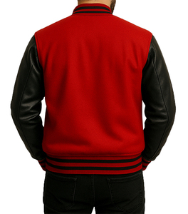 Men’s Custom Premium Varsity <b>Letterman</b> <b>Jacket</b> Classic Bomber Style College <b>Jacket</b> with Embroidered Logos Chenille Patches - Product Image 2