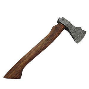 Hache double tête en acier au carbone faite à la main, personnalisable, avec manche en bois, pour usage extérieur, idéale pour le camping - Vente en gros 2026 - Product Image 2