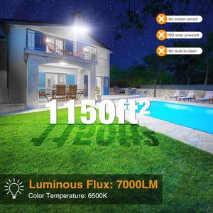 Fari di Sicurezza da Esterno 75W, 7000LM di Luminosità con 3 Teste Regolabili, Controllo a Interruttore, IP65 Impermeabile, 6500K, Montaggio a Parete - Product Image 3
