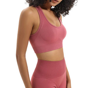Conjuntos Deportivos para Mujer al por Mayor: Leggings de Yoga de Cintura Alta y Sujetador Deportivo Elástico, Trajes de Gimnasio para Ejercicio, Color Sólido - Product Image 6