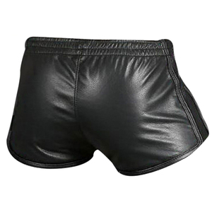 Shorts en cuir avec logo personnalisé, coupe anatomique décontractée pour un style de vie moderne et des occasions festives, vente en gros d'usine Sialkot - Product Image 3