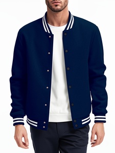 <b>Men's</b> Winter Sports Windbreaker <b>Jacket</b> Waterproof Breathable Fashionable Plain Bomber Varsity <b>Jackets</b> Embroidered Letters - Product Image 1