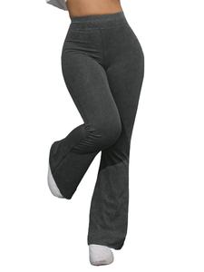 Pantalones Anchos Azules Personalizados, Cintura Alta, Elásticos, Transpirables, de Punto, Casuales, con Bolsillos Laterales, Estilo Otoñal - Product Image 3
