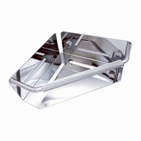Étagère d'angle en acier inoxydable chromé, paniers de rangement pour salles de bain, design multifonctionnel, respectueux de l'environnement, dimensions 170x170x70mm