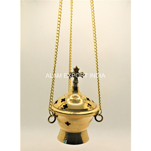 Copper Hanging Incense Burner <b>Oil</b> Aroma Diffuser <b>Oil</b> Burner Hammered Design Round Shape Hanging Incense Burner Best Selling Deco - Product Image 6