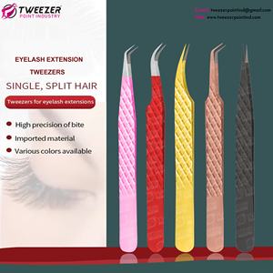 Available All Custom Color Eyelash Extension Tweezers Set <b>Light</b> Weight Blue Color Volume Lash Tweezers With Multi Tip - Product Image 5