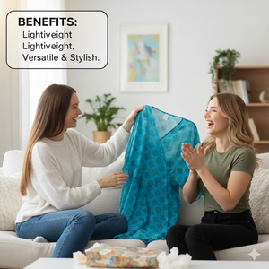 Caftán de Seda Habotai 100% Azul Real Élite, Cuello en V, Manga con Volantes, Ropa de Dormir de Boutique, Vestido de Lujo Hecho a Mano, Obra Maestra para Mujer - Product Image 6