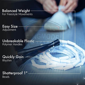 Corde à sauter légère et réglable en PVC de haute qualité pour hommes et enfants, corde à sauter durable pour la remise en forme, faible MOQ - Product Image 2