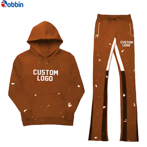 Nuevo Conjunto Deportivo para Hombre, Personalizable, Transpirable, Tallas Grandes, con Estampado Puff Spalter, Pantalones Acampanados, Cómodo y Transpirable - Product Image 3