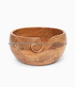 Top Trending High Quality Round Yarn <b>Bowls</b> for <b>Knitting</b> Handcrafted Wooden Yarn <b>Bowl</b> - Product Image 3