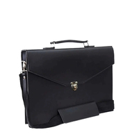 Maletín Bandolera de Cuero Genuino, Resistente y Portátil, para Laptop, con Logotipo Personalizado, para Oficina, de Gran Capacidad (18 Pulgadas)