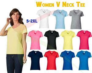 OEM personalizado de las mujeres de color sólido de la camiseta de la pantalla impresa 100% de algodón orgánico Slim Fit transpirable Casual diseñador de los clientes - Product Image 5