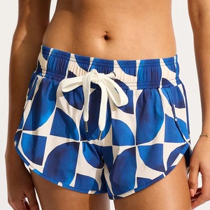 Cross-border European American Women's Summer Beach Shorts Mid Drawstring Vintage Hawaiian Style Casual <b>Boxer</b> - Product Image 4