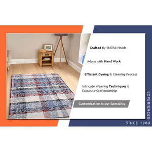 Offre Spéciale tapis en coton tissé plat écologique fait à la main tapis coloré moderne pour chambres à thème bohème Boutique hôtels Latex - Product Image 6